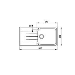 Chậu Rửa Chén HS19-GED1R60 Hafele 570.36.550