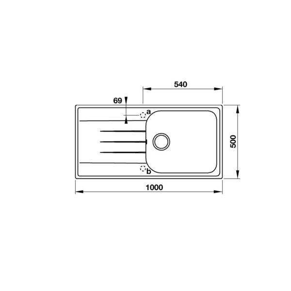 Chậu Rửa Chén HS19-GED1R60 Hafele 570.36.550