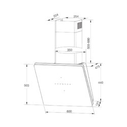 Máy Hút Mùi Áp Tường Malloca MC 60GT-B