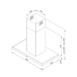 Máy Hút Mùi Độc Lập Malloca SLIM K-4250