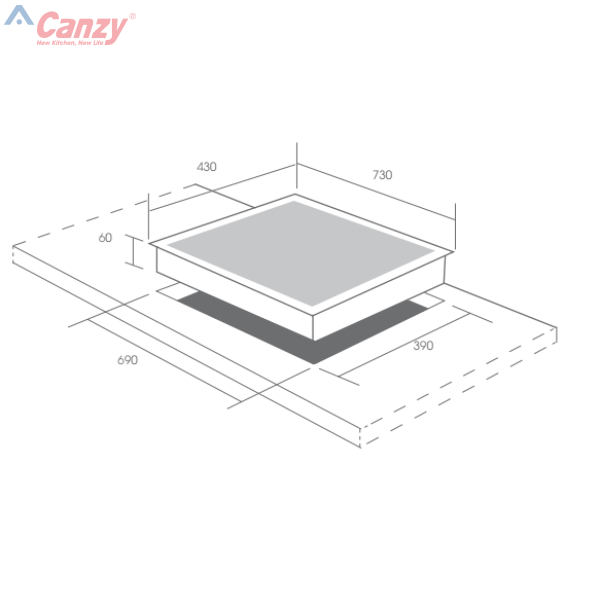 Thông Số Kỹ Thuật Bếp từ đôi Canzy CZ-56R