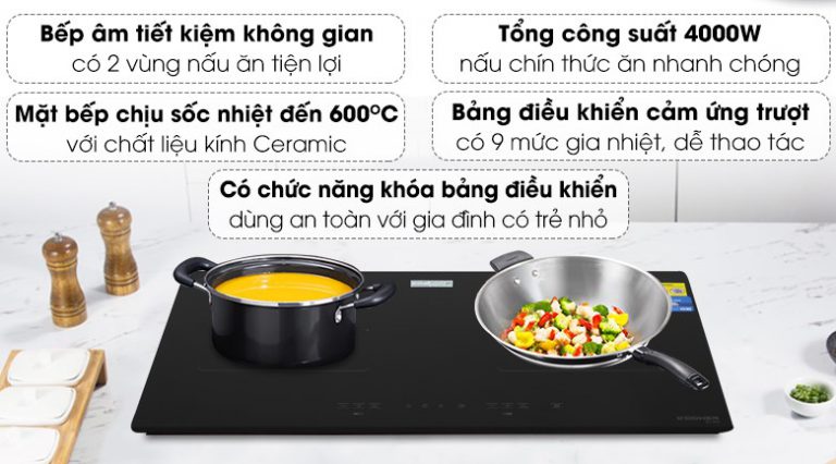 Bếp từ đôi Kocher DI-633