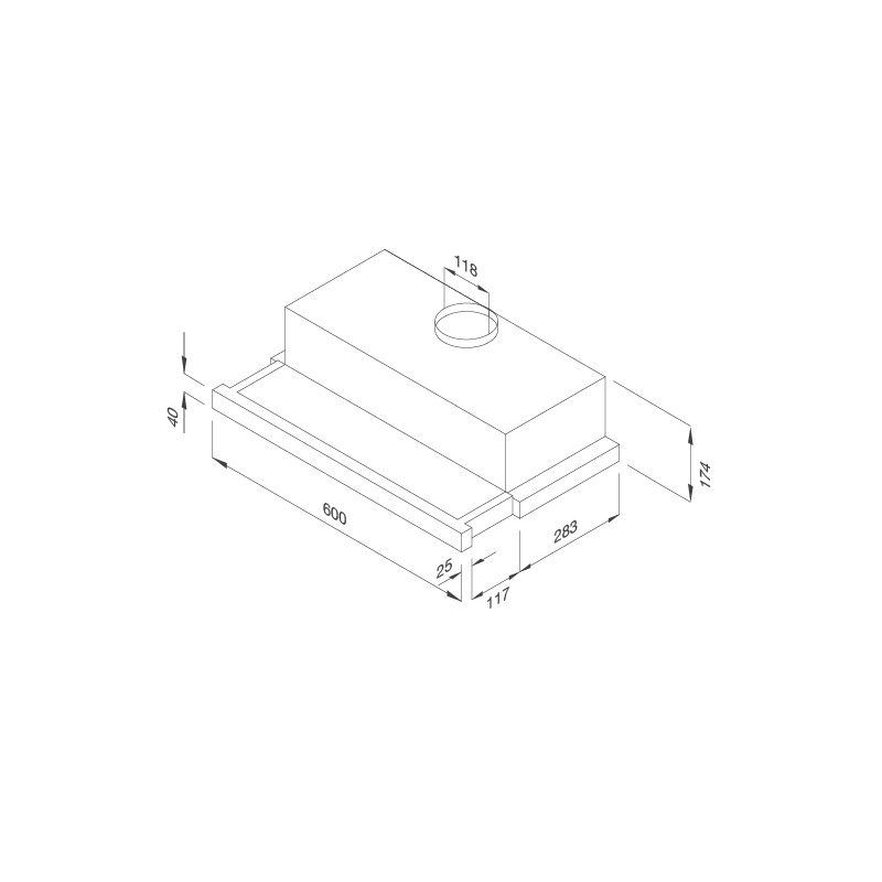 Máy Hút Mùi Âm Tủ Malloca K1506 TC