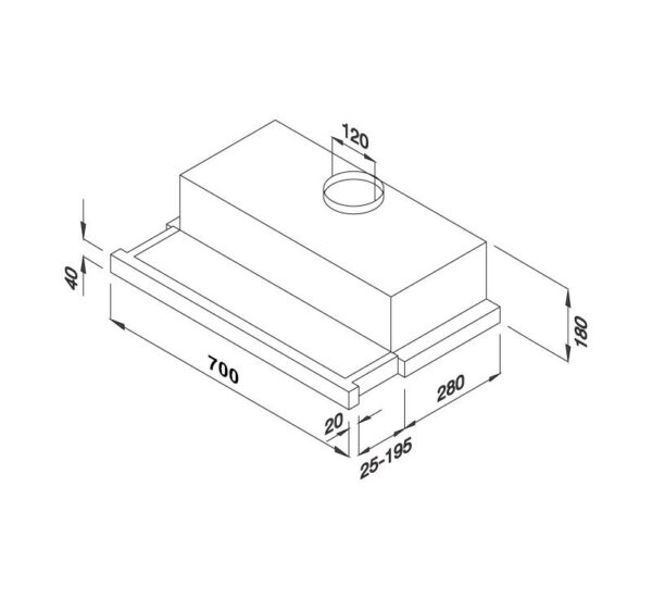 Máy Hút Mùi Âm Tủ Malloca K1507