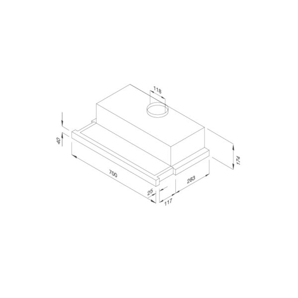 Máy Hút Mùi Âm Tủ Malloca K1507 TC