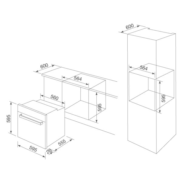 Lò Nướng Âm Tủ Malloca MOV-656 ECO