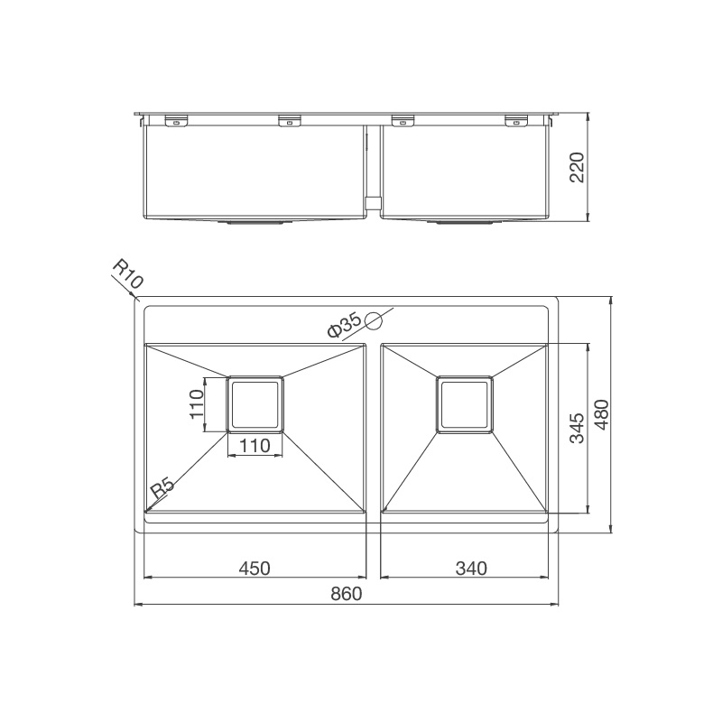 Chậu Rửa Malloca MS 6304T