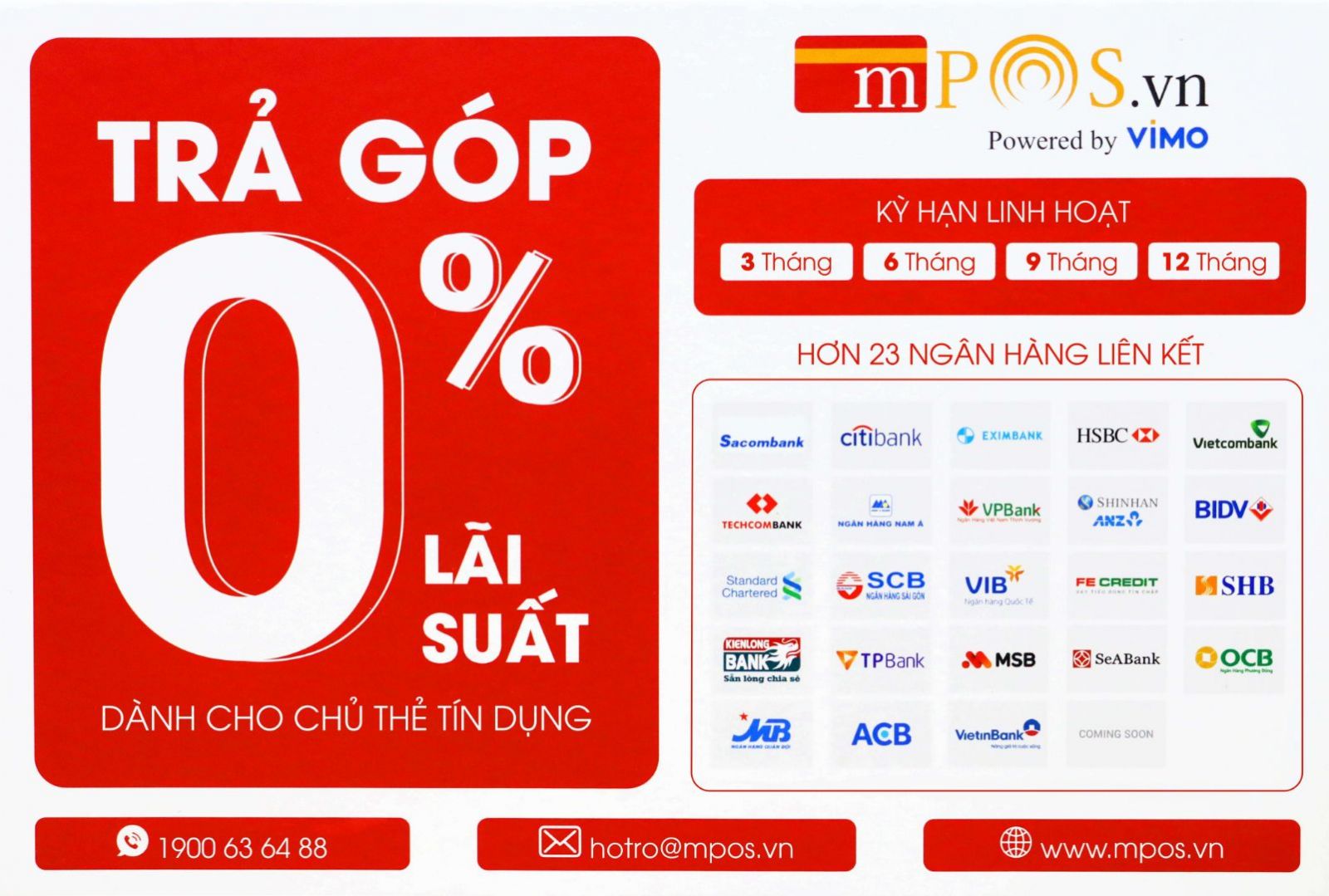 trả góp 0% lãi suất