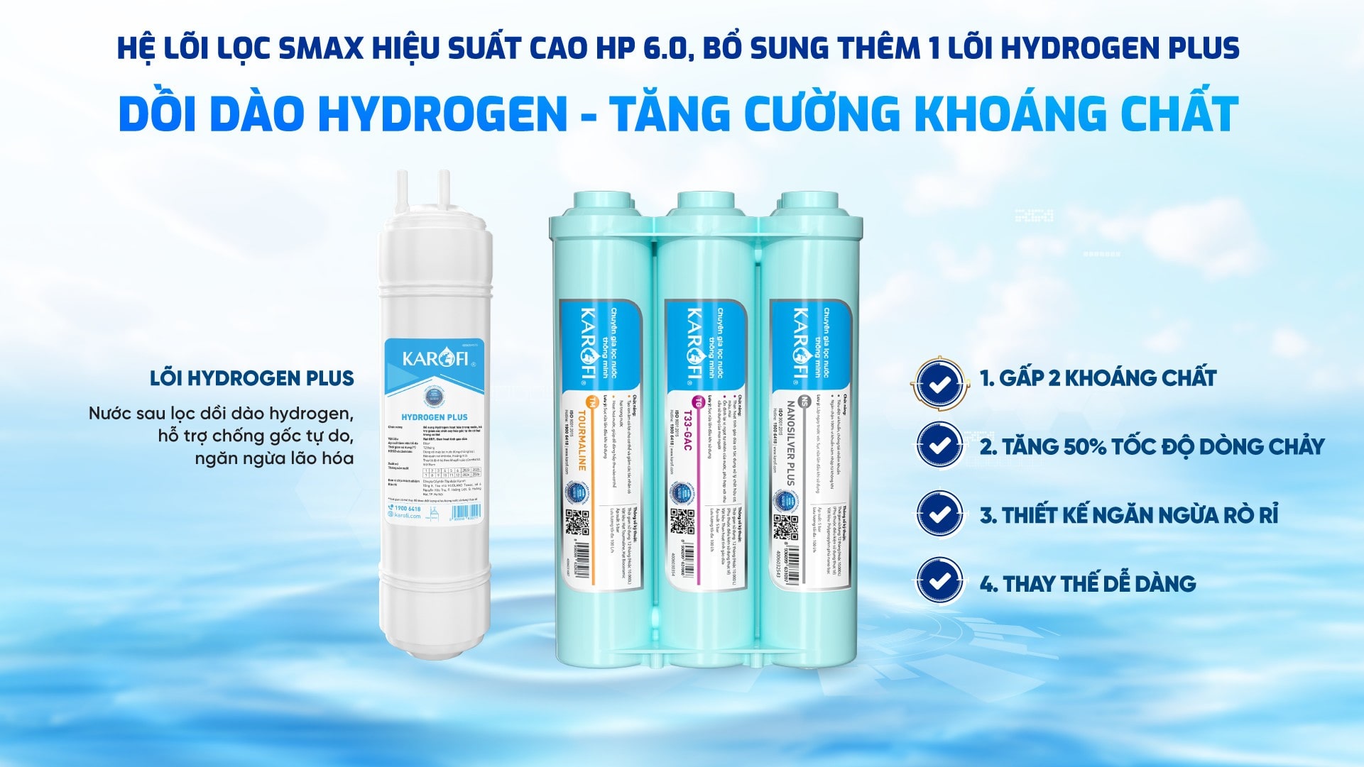 Máy lọc nước nóng lạnh Karofi KAD-D69