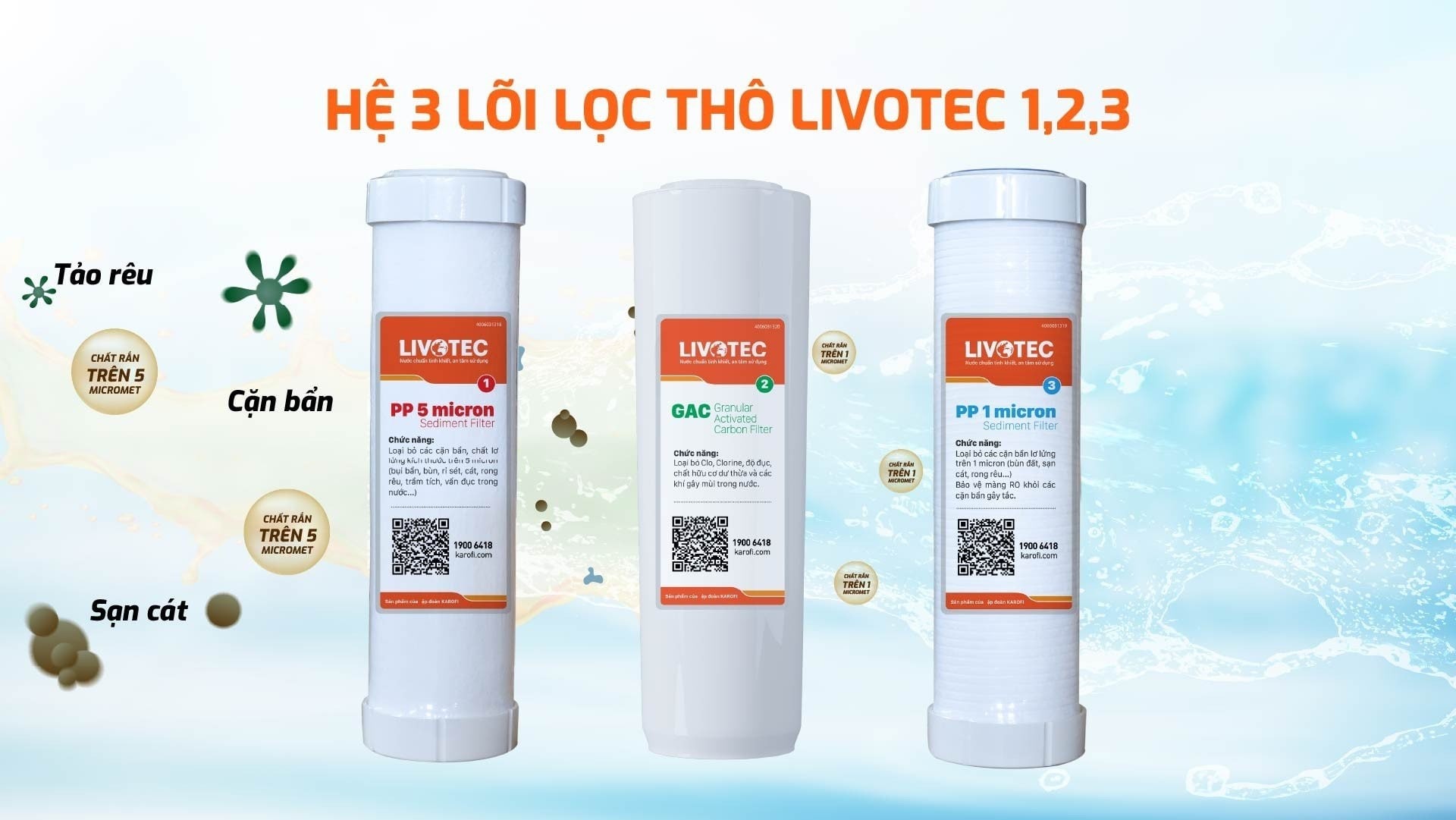 Máy lọc nước nóng lạnh Karofi Livotec 628