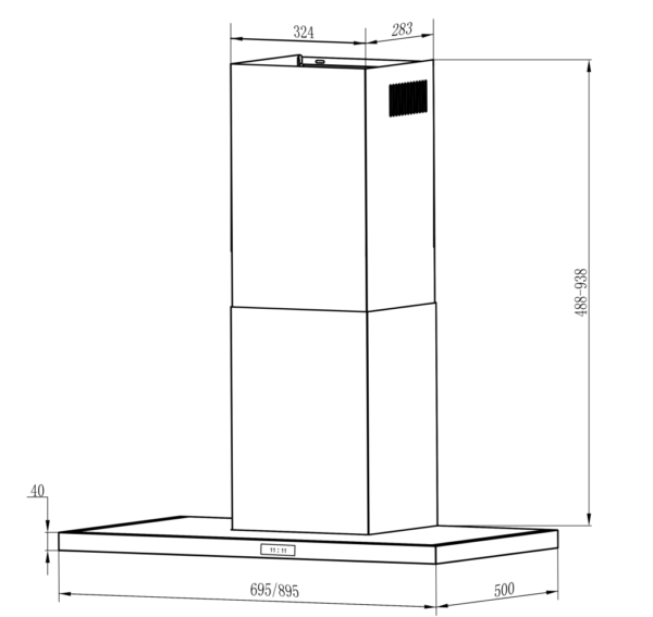 Máy hút mùi Kaff KF-971B New Black