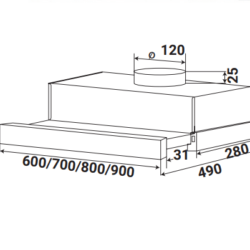 Máy hút mùi âm tủ Kaff KF-TL700ST