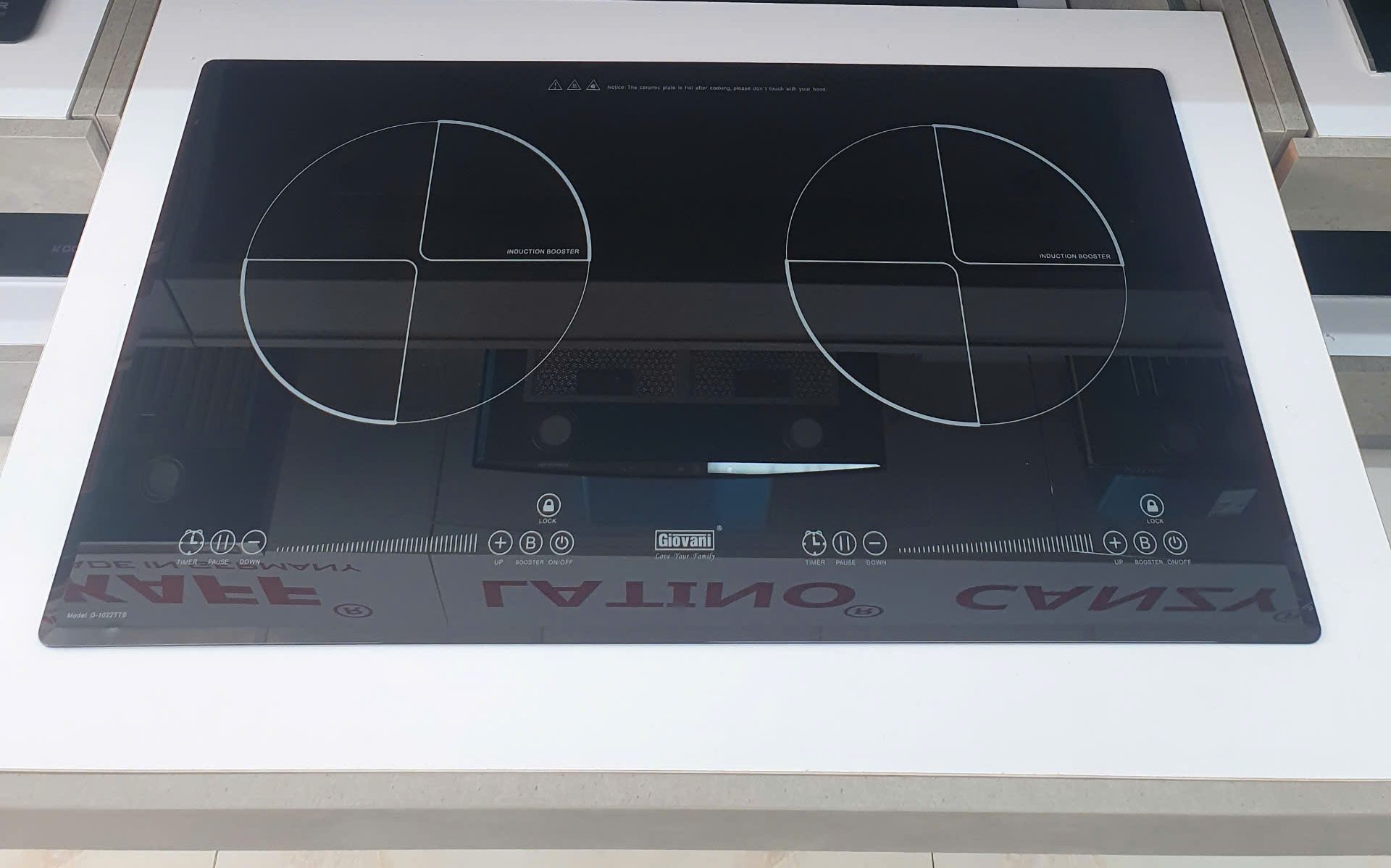 Combo Bếp từ đôi GIOVANI G-1022 TTS + Hút Cổ Điển