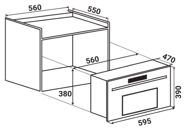 Lò vi sóng âm tủ KAFF KF- MC02