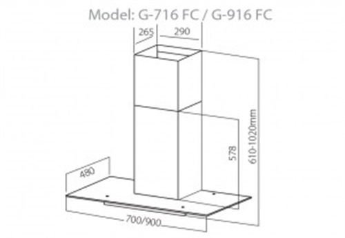 Máy hút mùi GIOVANI G-916 FC