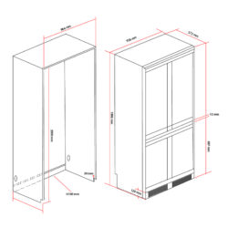 Tủ lạnh âm toàn phần KAFF KF-BI555W LUXURY