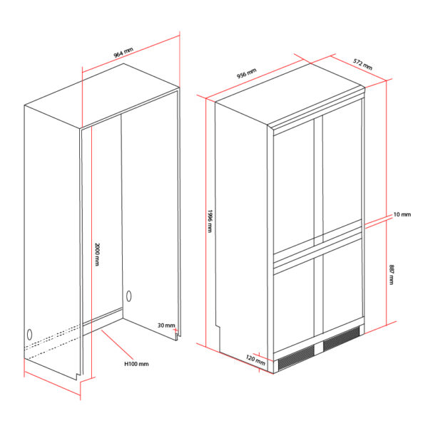 Tủ lạnh âm toàn phần KAFF KF-BI555W LUXURY