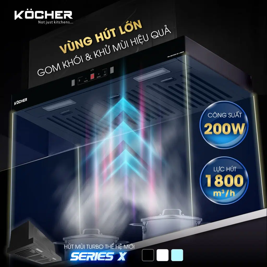 Máy Hút Mùi Âm Tủ Kocher X350T