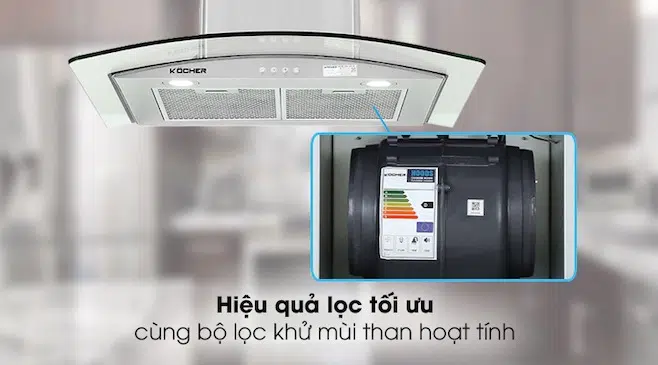 Máy Hút Mùi Kính Cong Kocher K 8390XS