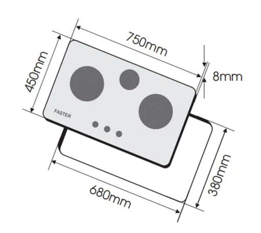 Bếp Gas Âm Faster FS 379S