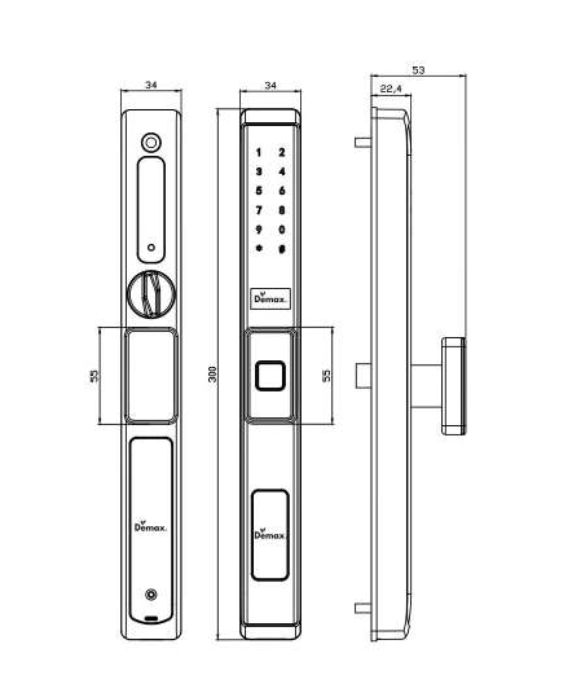 Khoá Cửa Nhôm Demax SL588 SD