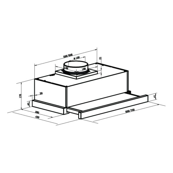 Máy Hút Mùi Âm Tủ Faster SYP 7222B