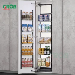 Tủ đồ khô 6 tầng inox mạ crome nan tròn GROB UB-660S