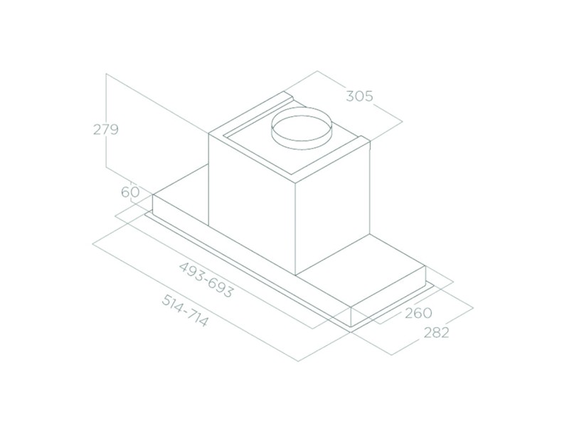 Máy hút mùi âm tủ Elica HIDDEN 2.0 @ IX/A/72 PRF0164356