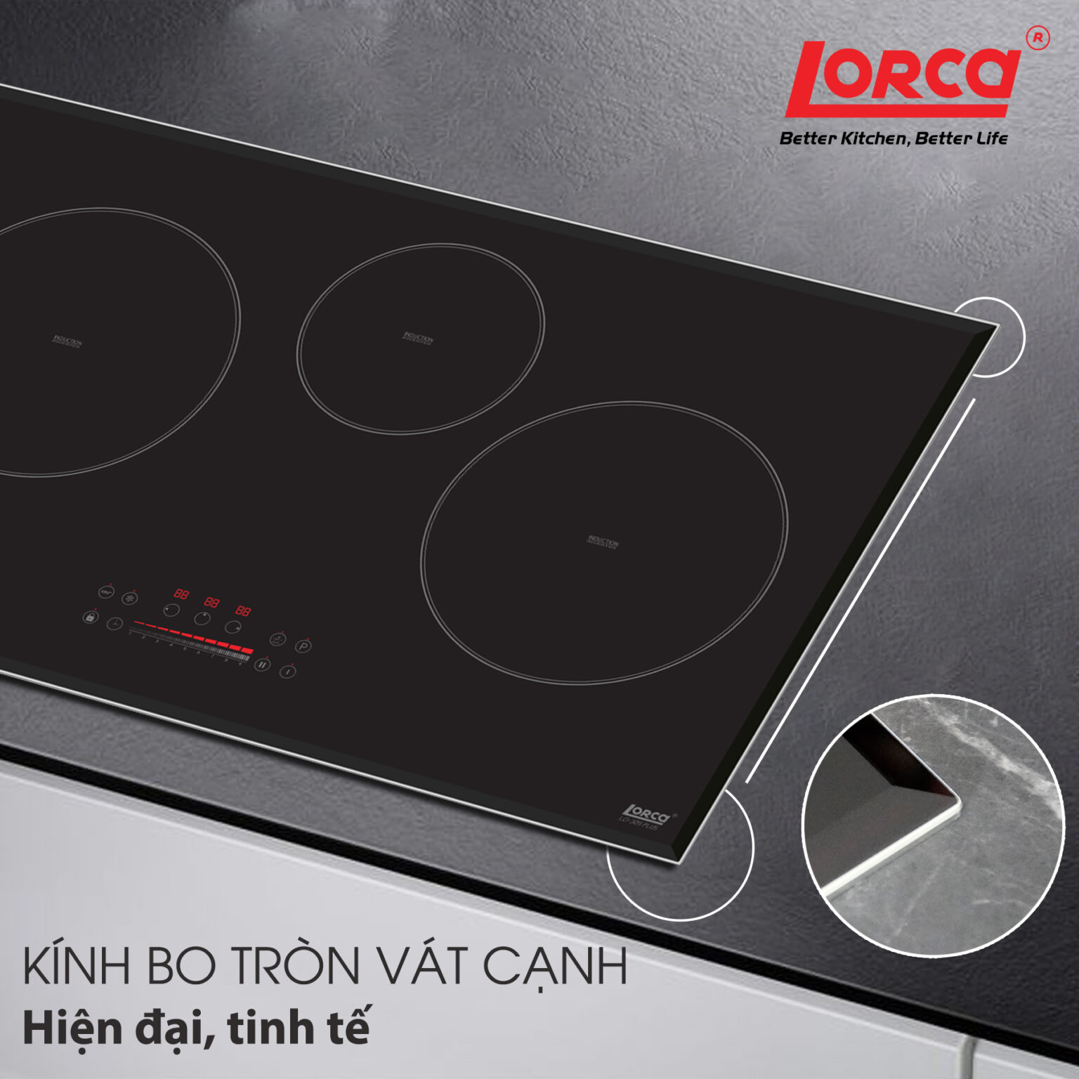 Bếp Từ Ba Vùng Nấu LORCA LCI-309 PLUS