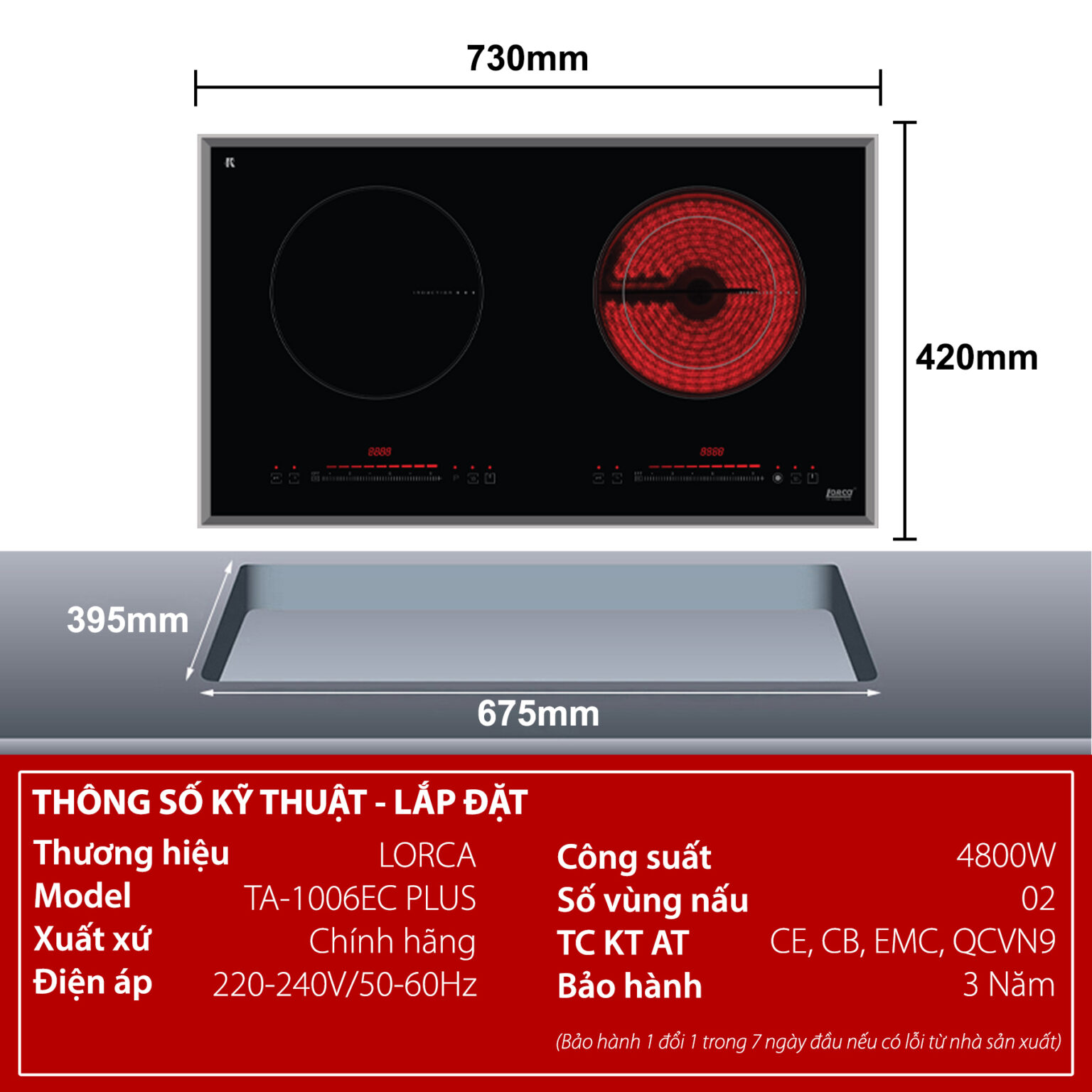 Bếp điện từ Lorca TA-1006EC PLUS