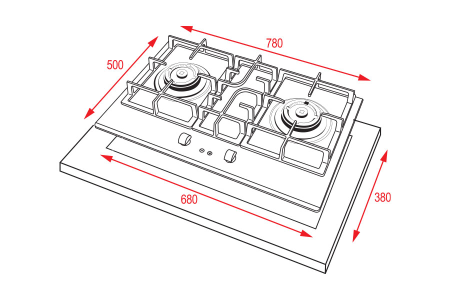 Bếp gas âm TeKa GTI 78 2G AI AL DRB BUT