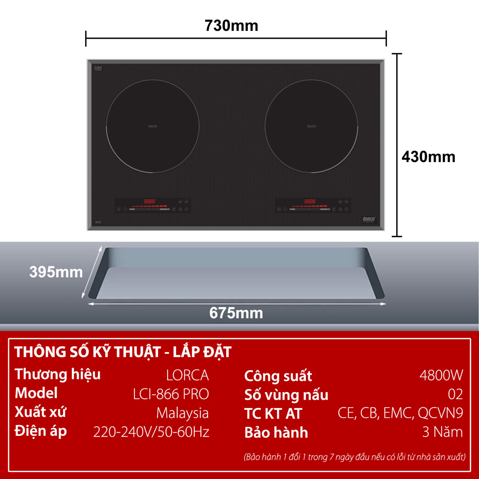 Bếp từ đôi LCI 866 PRO