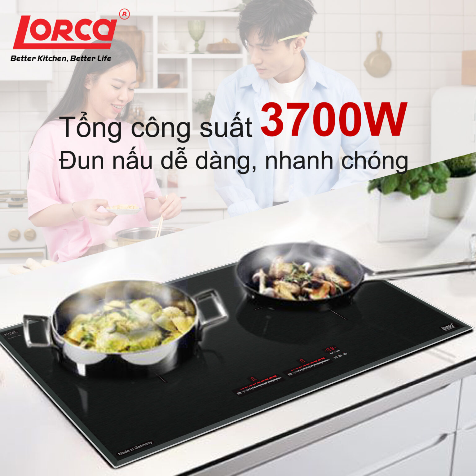 Bếp từ đôi Lorca LCI 809 PRO