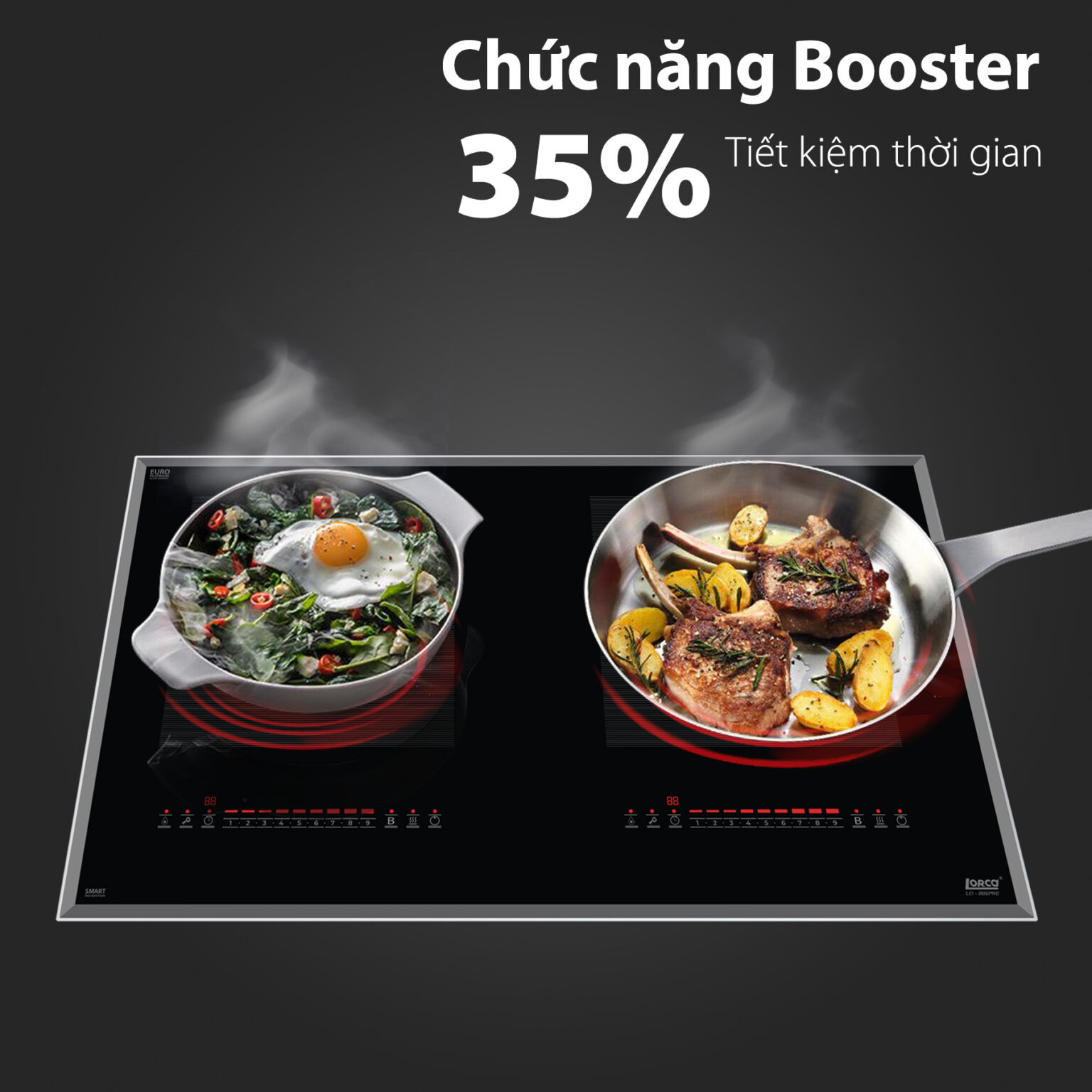 Bếp từ đôi Lorca LCI 886 PRO