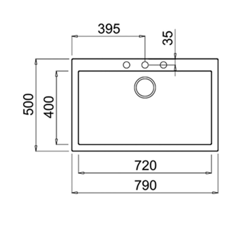 Chậu Đá Teka FORSQUARE 72.40 TG BLACK