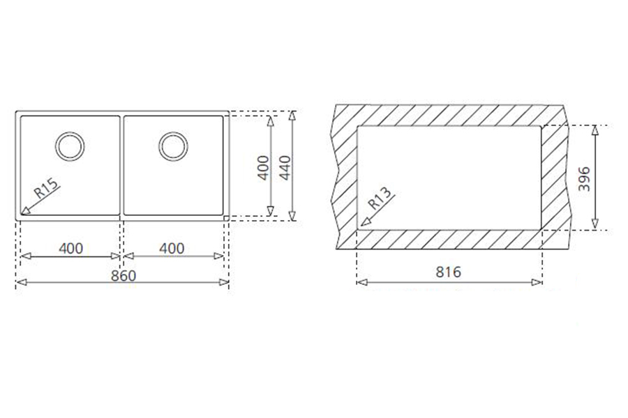 Chậu rửa Teka BE LINEA RS15 2B 860