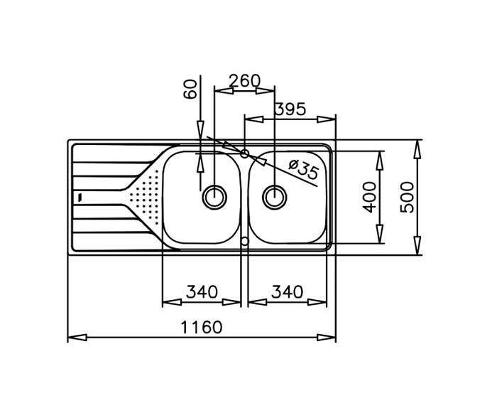 Chậu rửa Teka UNIVERSE 80 T-XP 2B 1D