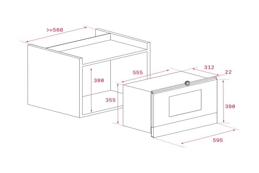 Lò vi sóng kết hợp nướng Teka MS 622 BIS L