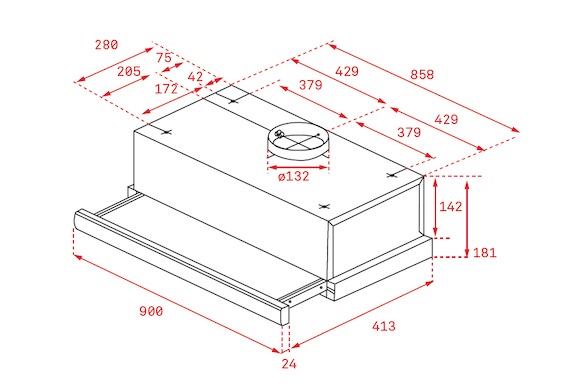 Máy hút mùi Teka CNL TLR2 92 SS