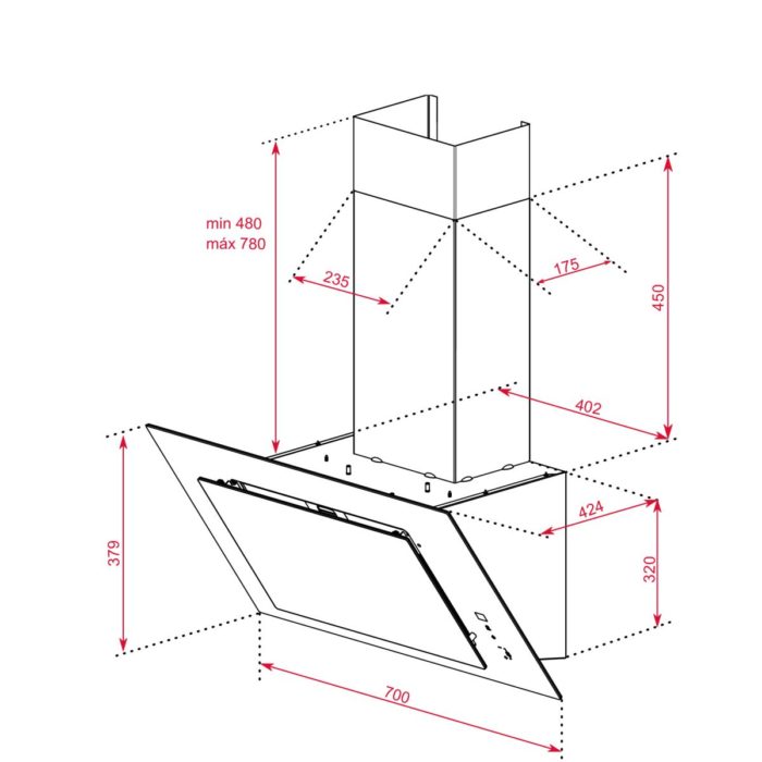 Máy hút mùi Teka DVT 78660 TBS BK
