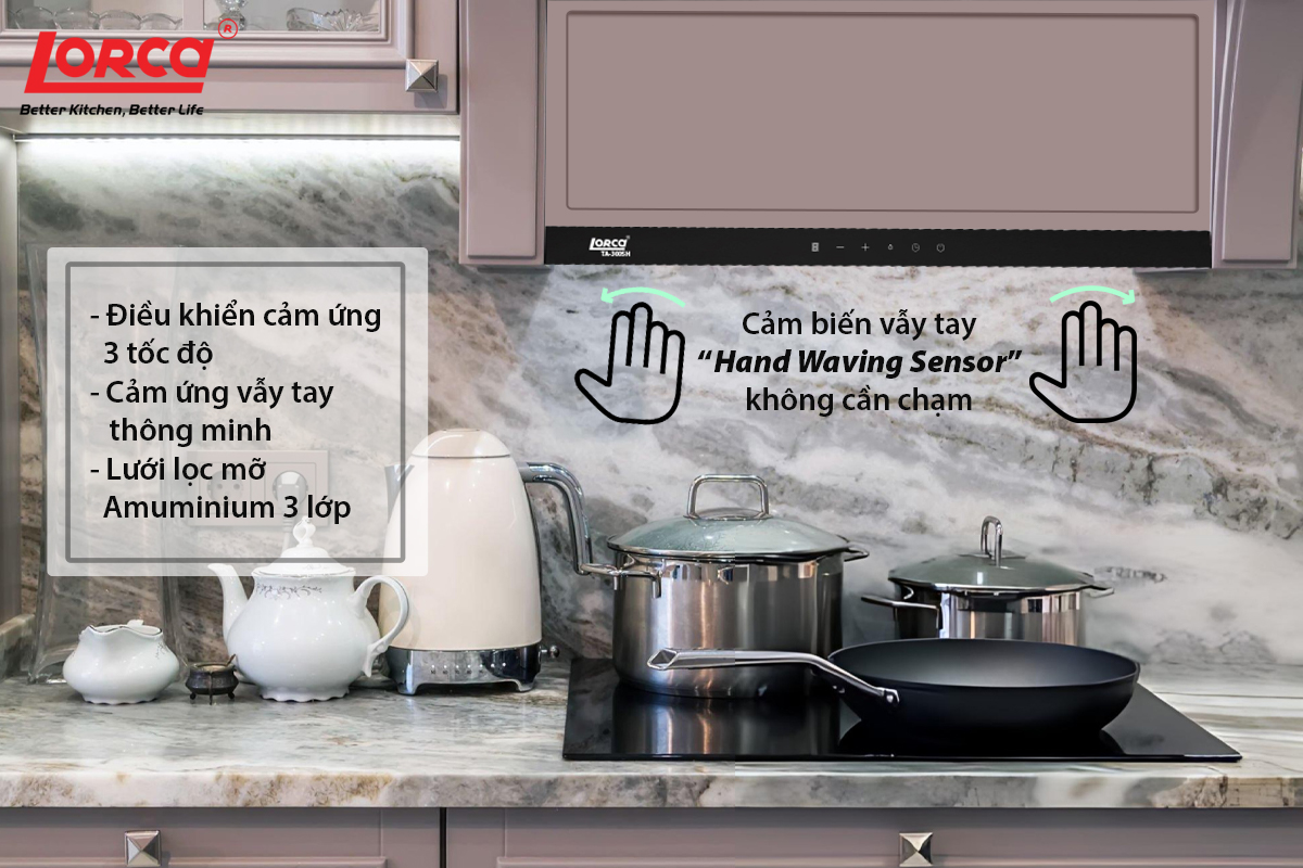 Máy hút mùi âm tủ Lorca TA 3005H