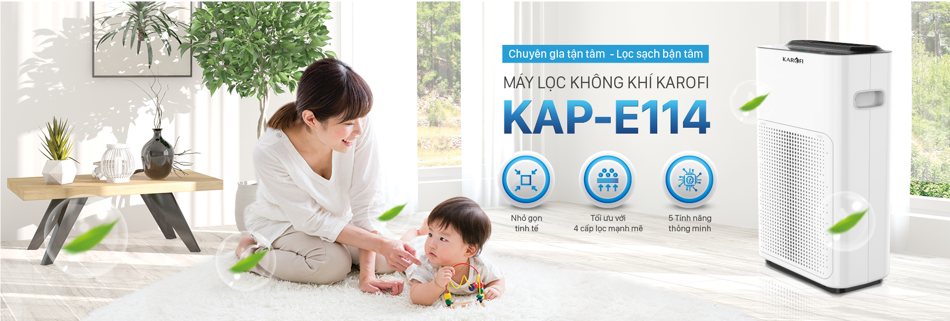Máy lọc không khí Karofi KAP-E114