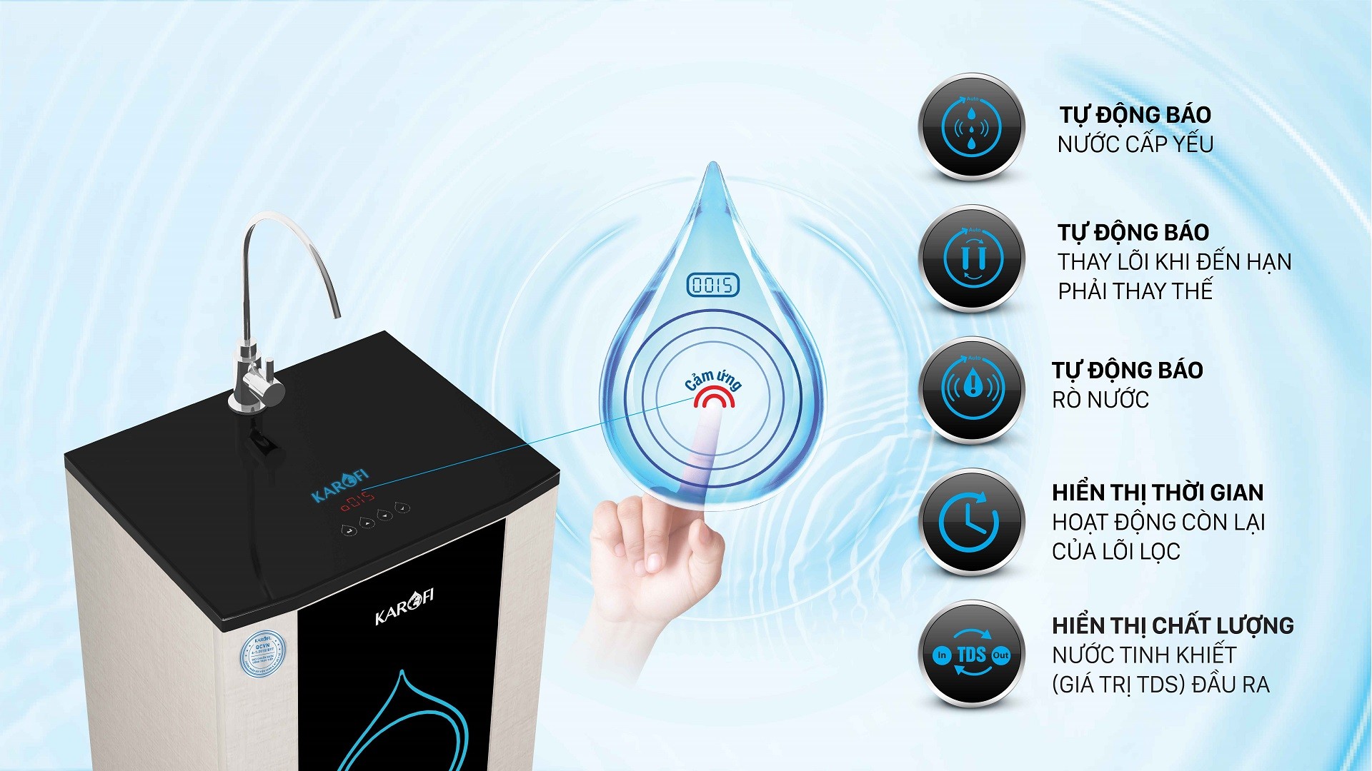 Máy lọc nước Karofi K9IQ-2 Plus