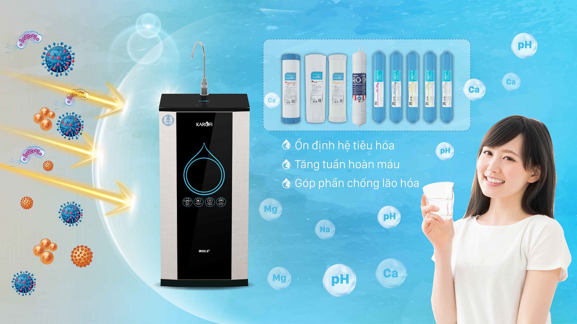 Máy lọc nước Karofi K9IQ-2 Plus