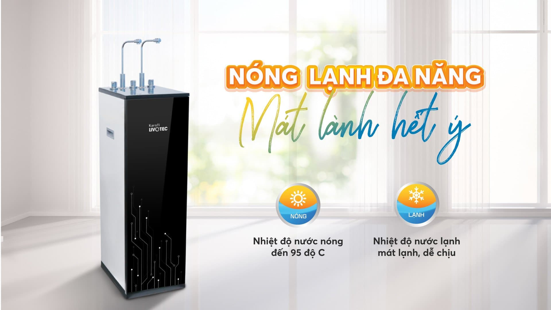 Máy lọc nước nóng lạnh Karofi Livotec 612