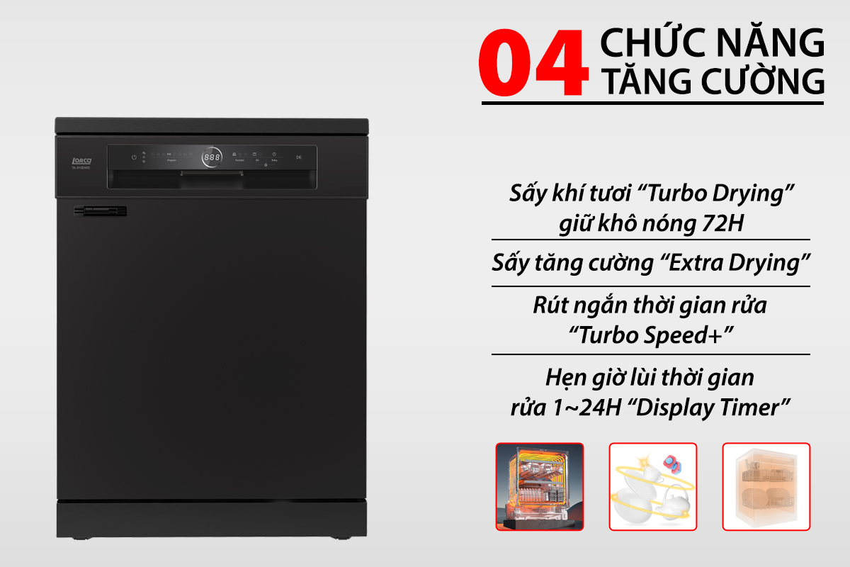Máy rửa bát Lorca TA 918DWB