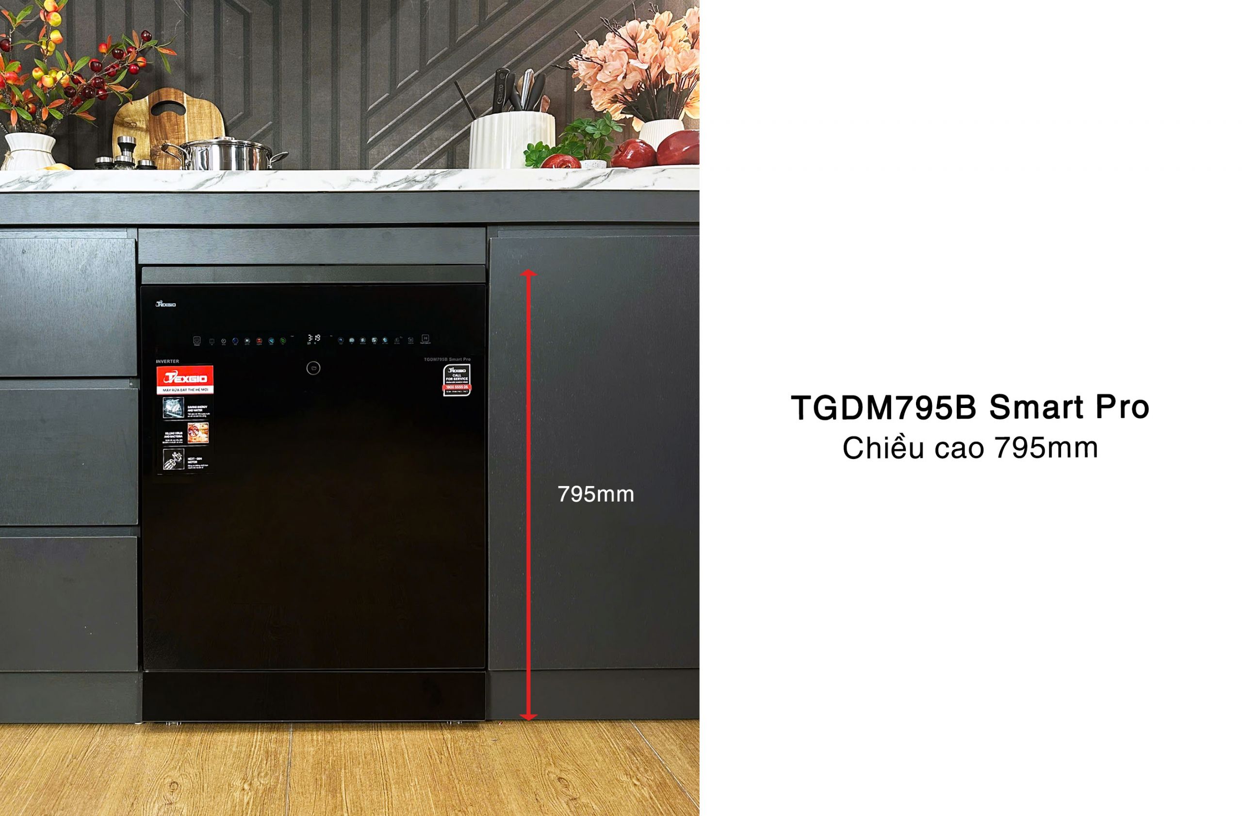 Máy rửa bát Texgio TGDM795B Smart Pro