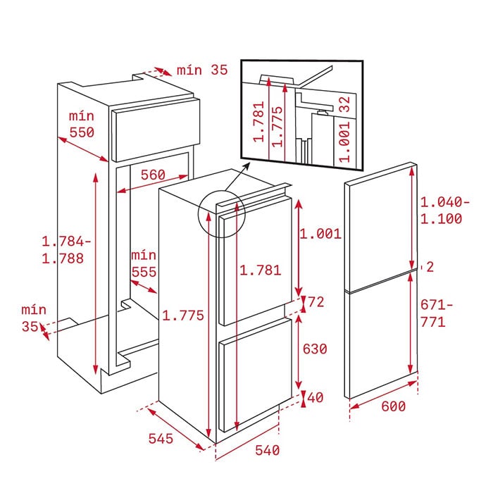 Tủ lạnh Teka CI3 350 NF GMARK