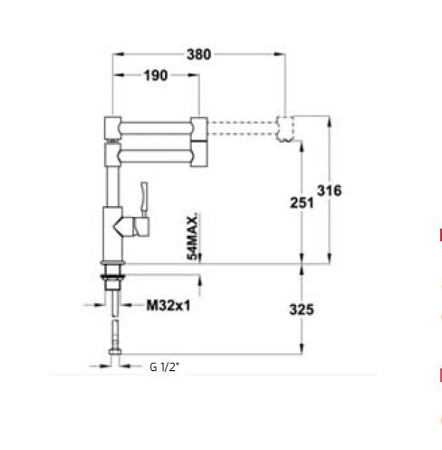 Vòi rửa Teka INX 983