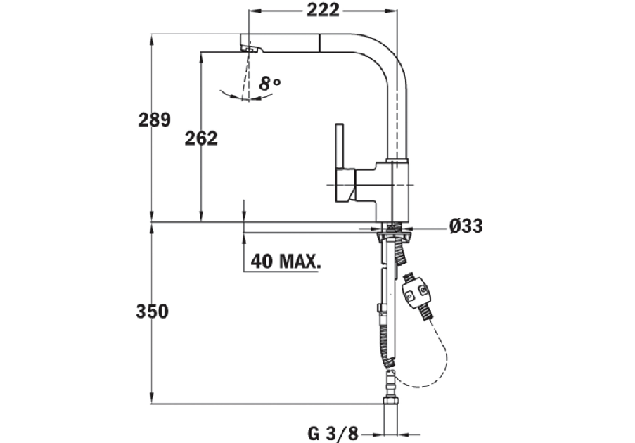 Vòi rửa bát Teka ARK 938 TG